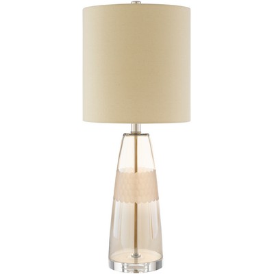 Surya Jersey Table Lamp Jersey JES-001 Beige Shade(Outside): Polyester, Body: Glass, Base: Crystal, Finial: Metal, Harp: Metal Modern Lamps Table Lamps 