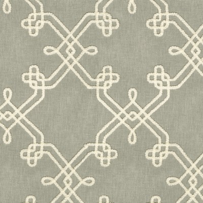 P K Lifestyles Dynasty Embroidery Smoke Culteral Exchange VIII 412441 Grey  Crewel and Embroidered  Trellis Diamond  Fabric