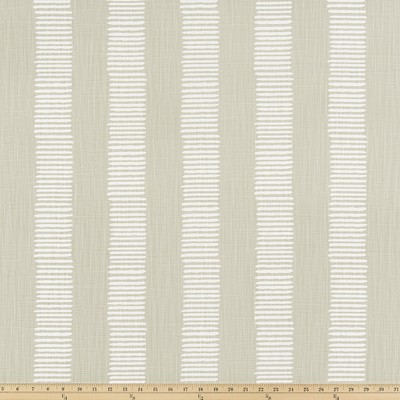 Premier Prints Dash Fog in Slub Linen White Grey Cotton  Blend Wide Striped   Fabric