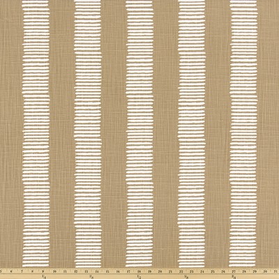Premier Prints Dash Nomad in Slub Linen White Beige Cotton  Blend Wide Striped   Fabric