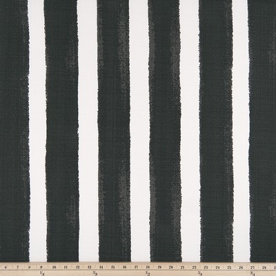 Premier Prints ODT Nico Matte Luxe Polyester in Boardwalk Outdoor Black Polyester Wide Striped   Fabric