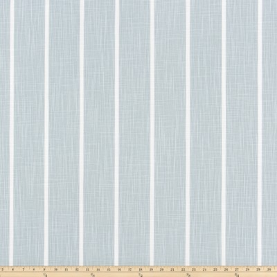 Premier Prints Windridge Mineral Blue in Slub Canvas Grey cotton  Blend Wide Striped   Fabric