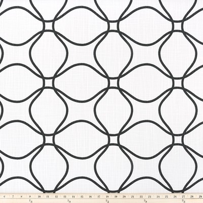 Premier Prints Zane Ink Slub Canvas in SLUBCANVAS Black Multipurpose cotton  Blend Circles and Swirls Geometric   Fabric