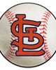 Fan Mats  LLC St. Louis Cardinals Baseball Rug - 27in. Diameter White