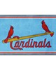 Fan Mats  LLC St. Louis Cardinals 4ft. x 6ft. Plush Area Rug Light Blue