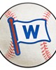 Fan Mats  LLC Chicago Cubs Baseball Rug - 27in. Diameter White