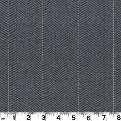 Roth and Tompkins Textiles Copley Stripe Slate Grey COTTON Wide Striped 