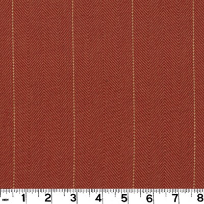 Roth and Tompkins Textiles Copley Stripe Terra Cotta Orange COTTON Wide Striped 