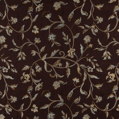 Charlotte Fabrics 10011-06 Drapery Woven  Blend Fire Rated Fabric High Performance CA 117 Vine and Flower 
