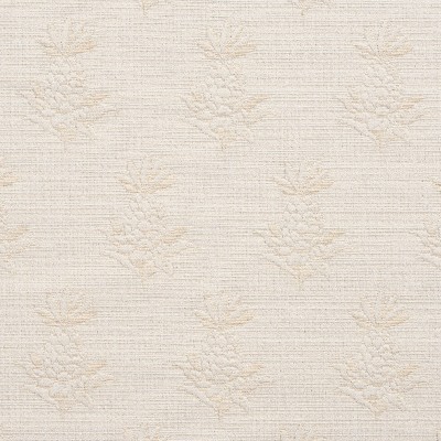Charlotte Fabrics 1076 Pineapple Grove White Upholstery cotton  Blend Fire Rated Fabric