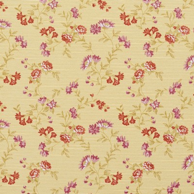Charlotte Fabrics 10930-02 Drapery Cotton  Blend Fire Rated Fabric High Performance CA 117 Medium Print Floral 