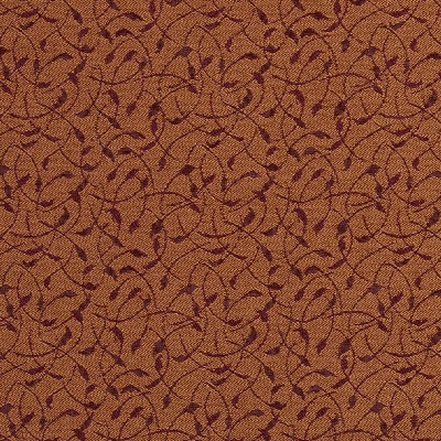 Charlotte Fabrics 1736 Brandy Red recycled  Blend Fire Rated Fabric Heavy Duty CA 117 Vine and Flower 