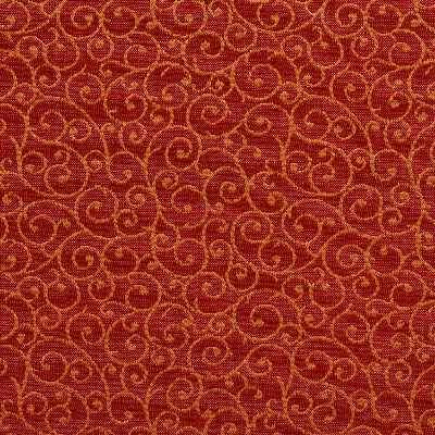 Charlotte Fabrics 1759 Persimmon Orange recycled  Blend Fire Rated Fabric Scroll Heavy Duty CA 117 Fire Retardant Print and Textured 