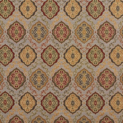 Charlotte Fabrics 1982 Heather Heirloom Drapery Polyester  Blend Fire Rated Fabric Damask Medallion Heavy Duty CA 117 Contemporary Tapestry 