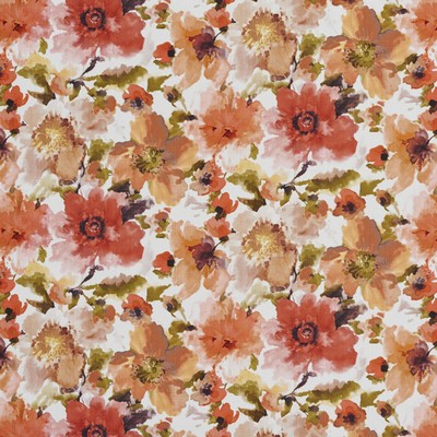 Charlotte Fabrics 20460-03 Drapery polyester Fire Rated Fabric Heavy Duty CA 117 Abstract Floral 
