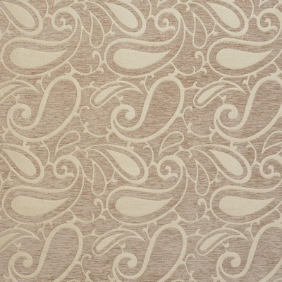 Charlotte Fabrics 20800-03 Beige Upholstery Woven  Blend Fire Rated Fabric Patterned Chenille Heavy Duty CA 117 Classic Paisley 