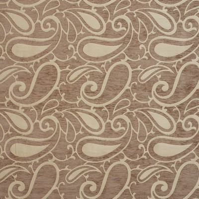 Charlotte Fabrics 20800-07 Brown Upholstery Woven  Blend Fire Rated Fabric Patterned Chenille Heavy Duty CA 117 Classic Paisley 
