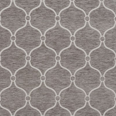Charlotte Fabrics 20830-01 Grey Upholstery Woven  Blend Fire Rated Fabric Heavy Duty CA 117 Geometric Quatrefoil 