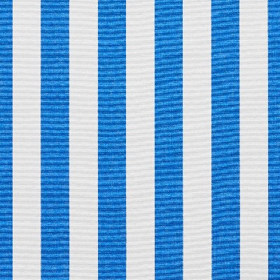 Charlotte Fabrics 2485 Coastal Canopy White Upholstery Solution  Blend Fire Rated Fabric Striped 