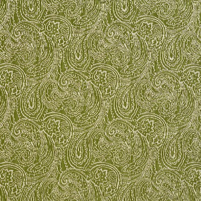 Charlotte Fabrics 2631 Fern/Paisley Green Woven  Blend Fire Rated Fabric Heavy Duty CA 117 Fire Retardant Print and Textured Classic Paisley 