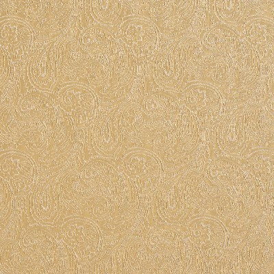Charlotte Fabrics 2635 Flax/Paisley Yellow Woven  Blend Fire Rated Fabric Heavy Duty CA 117 Fire Retardant Print and Textured Classic Paisley 