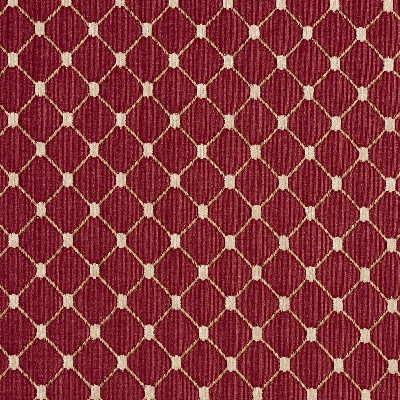 Charlotte Fabrics 2652 Crimson/Diamond Beige Woven  Blend Fire Rated Fabric Heavy Duty CA 117 Fire Retardant Print and Textured 