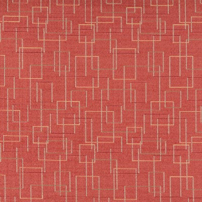 Charlotte Fabrics 3558 Paprika Red Woven  Blend Fire Rated Fabric Geometric High Performance CA 117 