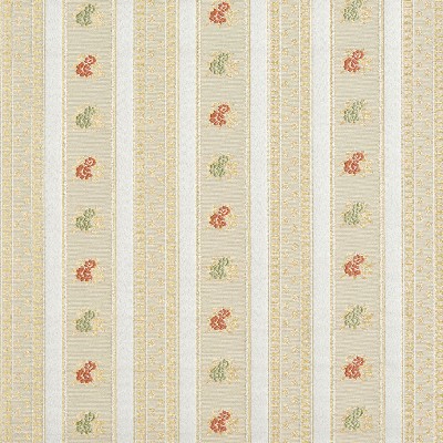 Charlotte Fabrics 4129 Spring Stripe White Upholstery Woven  Blend Fire Rated Fabric