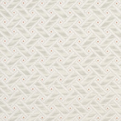Charlotte Fabrics 4131 Coral Lattice White Upholstery Woven  Blend Fire Rated Fabric