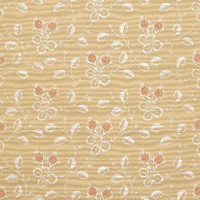 Charlotte Fabrics 4144 Gold Vine Yellow Upholstery Woven  Blend Fire Rated Fabric