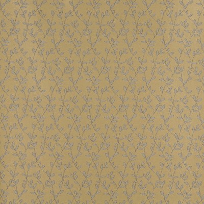 Charlotte Fabrics 4317 Chambray Vine Yellow cotton  Blend Fire Rated Fabric Heavy Duty CA 117 Vine and Flower 