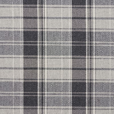 Charlotte Fabrics 5800 Sterling Plaid Silver Polyester  Blend Fire Rated Fabric Gingham Check High Wear Commercial Upholstery CA 117 Plaid  and Tartan 