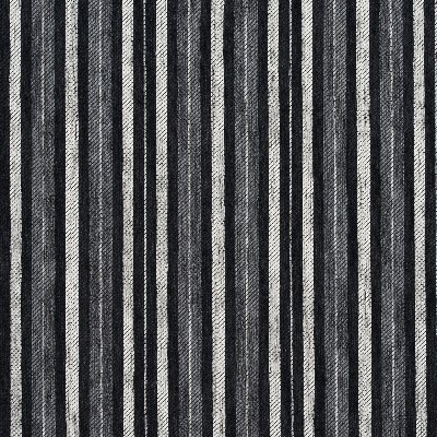 Charlotte Fabrics 5825 Onyx Stripe Black Polyester  Blend Fire Rated Fabric High Performance CA 117 