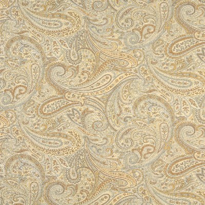 Charlotte Fabrics 6325 Spring White Upholstery Rayon  Blend Fire Rated Fabric Classic Paisley 