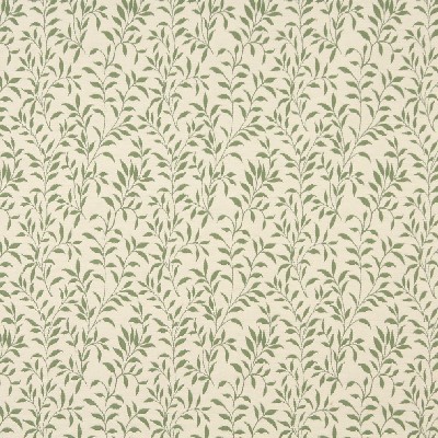 Charlotte Fabrics 6410 Spring Leaf Green Upholstery cotton  Blend Fire Rated Fabric Leaves and Trees 