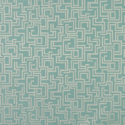 Charlotte Fabrics 6636 Lagoon/Geometric Blue Upholstery Woven  Blend Fire Rated Fabric