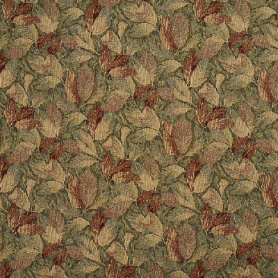 Charlotte Fabrics 6935 Sherwood Green Upholstery polyester  Blend Fire Rated Fabric Leaves and Trees 