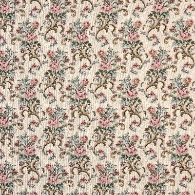 Charlotte Fabrics 8858 Rose Mist White Upholstery polyester  Blend Fire Rated Fabric