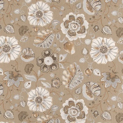 Charlotte Fabrics CB700-446 Brown Multipurpose %  Blend Fire Rated Fabric Heavy Duty CA 117 NFPA 260 Modern Floral Medium Print Floral 