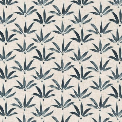 Charlotte Fabrics CB900 81 Blue Multipurpose Polyester  Blend Fire Rated Fabric High Wear Commercial Upholstery CA 117 NFPA 260 Leaves and Trees 