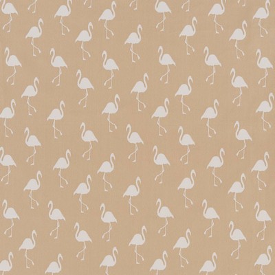 Charlotte Fabrics D1437 Ecru Flamingo Orange Upholstery Woven  Blend Fire Rated Fabric Birds and Feather High Wear Commercial Upholstery CA 117 NFPA 260 Fun Print Outdoor 