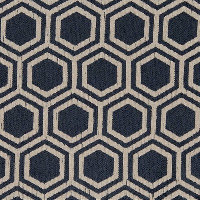 Charlotte Fabrics D1636 Indigo Blue Upholstery Woven  Blend Fire Rated Fabric Geometric High Performance CA 117 NFPA 260 Damask Jacquard 