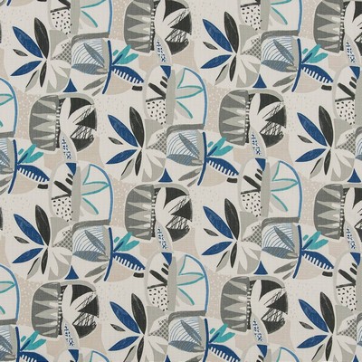 Charlotte Fabrics D1693 Martinique Grey Multipurpose Acrylic Fire Rated Fabric High Performance CA 117 NFPA 260 Floral Outdoor 