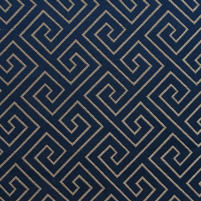 Charlotte Fabrics D179 Sapphire Greek Key Blue Multipurpose Woven  Blend Fire Rated Fabric Geometric High Wear Commercial Upholstery CA 117 Damask Jacquard 