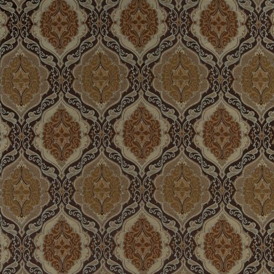Charlotte Fabrics D1834 Walnut Antoinette Brown Multipurpose Woven  Blend Fire Rated Fabric High Wear Commercial Upholstery CA 117 NFPA 260 Damask Jacquard 