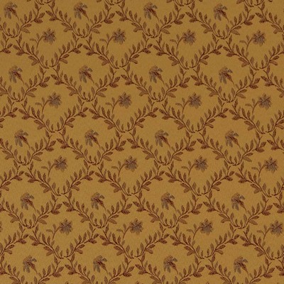 Charlotte Fabrics D1845 Antique Juliet Yellow Multipurpose Woven  Blend Fire Rated Fabric High Wear Commercial Upholstery CA 117 NFPA 260 Leaves and Trees Damask Jacquard 