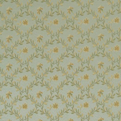 Charlotte Fabrics D1850 Mist Juliet Blue Multipurpose Woven  Blend Fire Rated Fabric High Wear Commercial Upholstery CA 117 NFPA 260 Leaves and Trees Damask Jacquard 