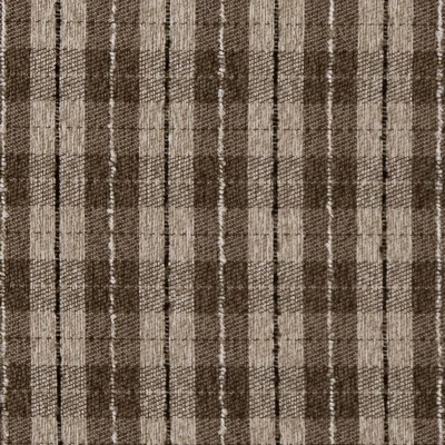 Charlotte Fabrics D1955 Cocoa Plaid Brown Upholstery Polypropylene Fire Rated Fabric Check Heavy Duty CA 117 NFPA 260 Damask Jacquard Plaid  and Tartan 