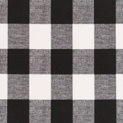 Charlotte Fabrics D2457 Black Black Multipurpose Polyester Fire Rated Fabric Check High Performance CA 117 NFPA 260 Stripes and Plaids Outdoor Plaid  and Tartan 