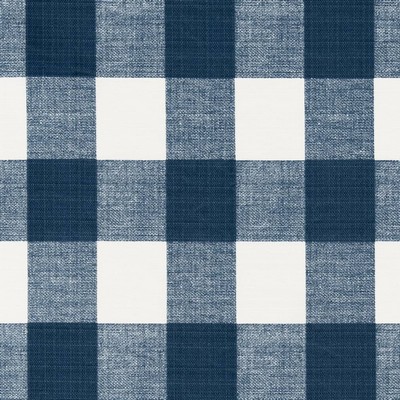 Charlotte Fabrics D2497 Indigo Blue Multipurpose Polyester Fire Rated Fabric High Performance CA 117 NFPA 260 Stripes and Plaids Outdoor Plaid  and Tartan 